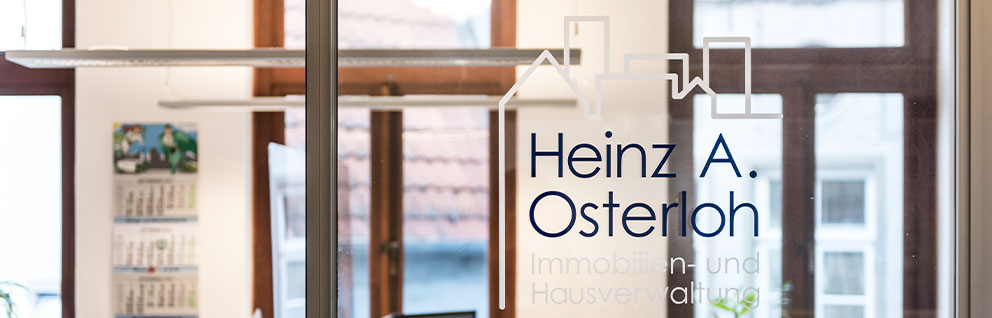 Glastür Büro Osterloh Immobilien