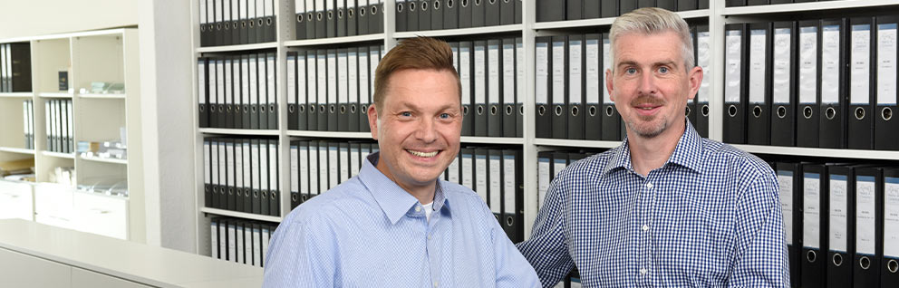 Geschäftsführer Cord Mattfeldt und Tobias Pelz